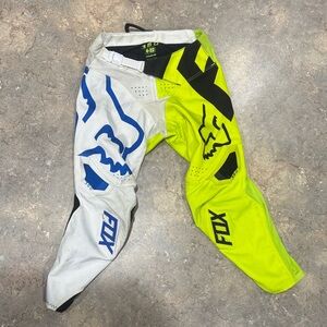 Fox Racing Blue and Yellow Motocross Pants